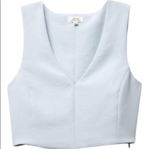 Aritiza Dauphine Crop Tank xxs 0 2 NWT New blue
